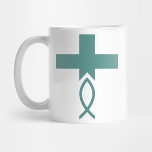 Jesus Fish Cross Symbol of Christianity Mug